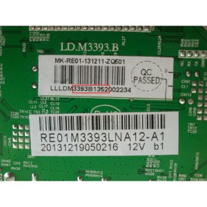 MAIN / RCA RE01M3393LNA12-A1 / 20131219050216 / LD.M3393.B / 20131219050216 12V a1 / 3393B135 / PANEL ST3151A05-5-12V / MODELO LED32B30RQD
